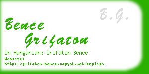 bence grifaton business card